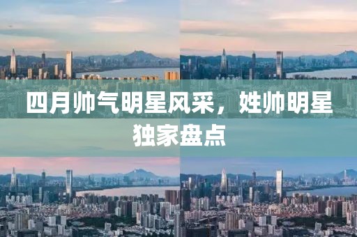 四月帅气明星风采，姓帅明星独家盘点
