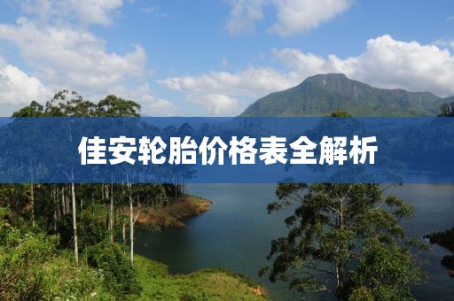 佳安轮胎价格表全解析