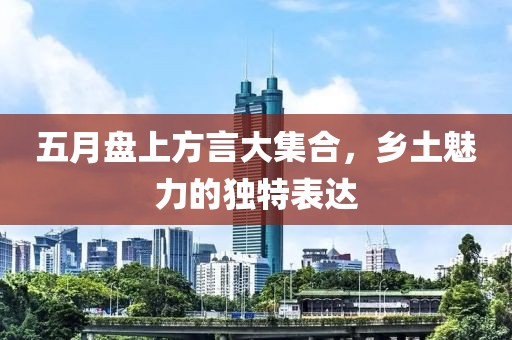 五月盘上方言大集合，乡土魅力的独特表达