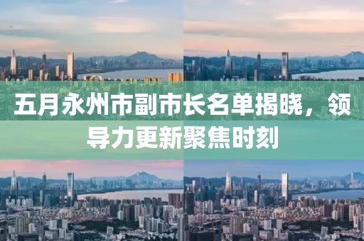 五月永州市副市长名单揭晓，领导力更新聚焦时刻