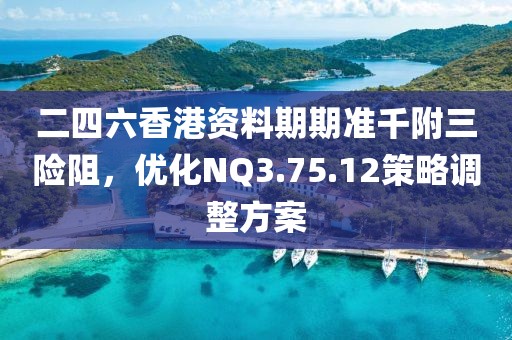 二四六香港资料期期准千附三险阻，优化NQ3.75.12策略调整方案