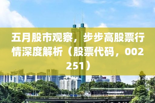 五月股市观察，步步高股票行情深度解析（股票代码，002251）