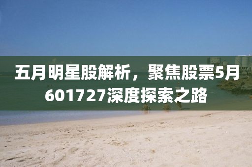 五月明星股解析，聚焦股票5月601727深度探索之路