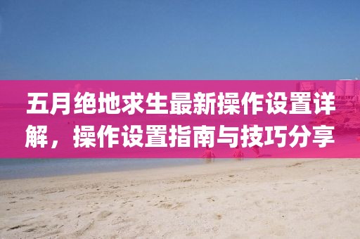 五月绝地求生最新操作设置详解，操作设置指南与技巧分享
