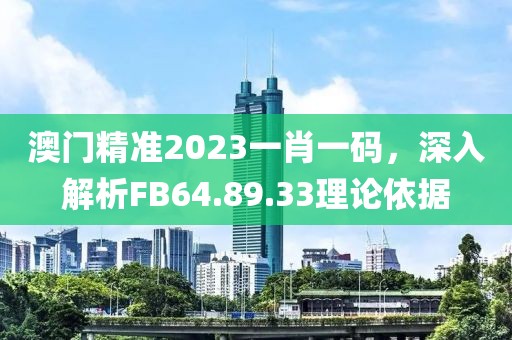 澳门精准2023一肖一码，深入解析FB64.89.33理论依据