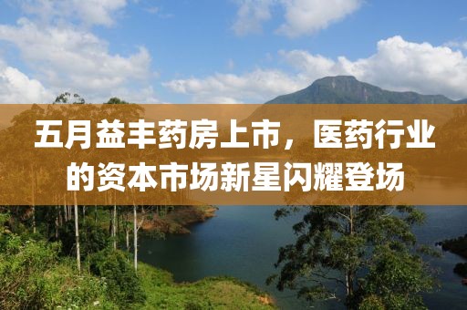 五月益丰药房上市，医药行业的资本市场新星闪耀登场