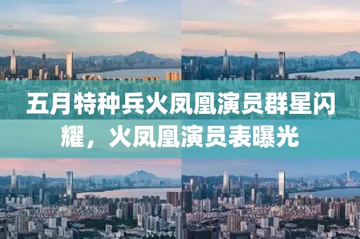 五月特种兵火凤凰演员群星闪耀，火凤凰演员表曝光