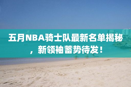 五月NBA骑士队最新名单揭秘，新领袖蓄势待发！