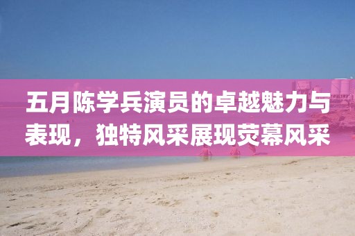 五月陈学兵演员的卓越魅力与表现，独特风采展现荧幕风采