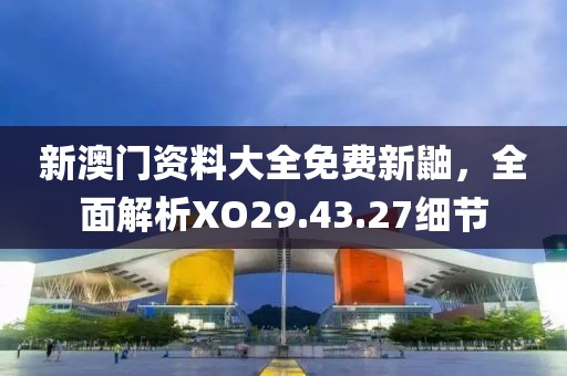 新澳门资料大全免费新鼬，全面解析XO29.43.27细节