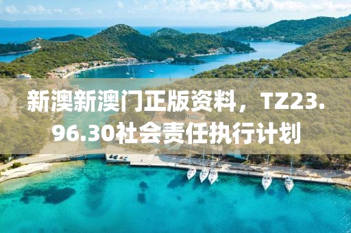 新澳新澳门正版资料，TZ23.96.30社会责任执行计划