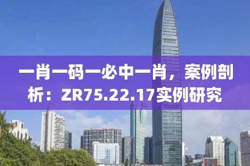 一肖一码一必中一肖，案例剖析：ZR75.22.17实例研究