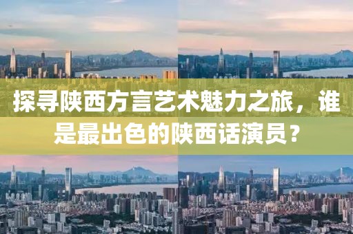探寻陕西方言艺术魅力之旅，谁是最出色的陕西话演员？