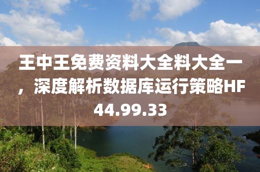 王中王免费资料大全料大全一，深度解析数据库运行策略HF44.99.33