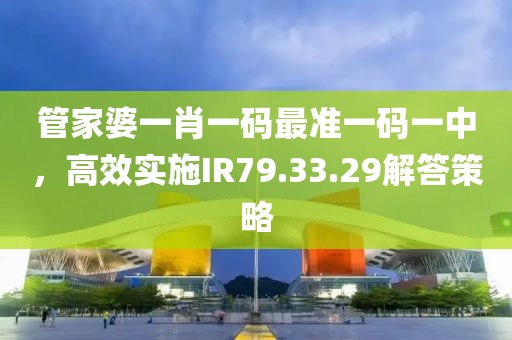 管家婆一肖一码最准一码一中，高效实施IR79.33.29解答策略