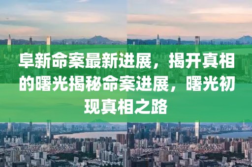 阜新命案最新进展，揭开真相的曙光揭秘命案进展，曙光初现真相之路