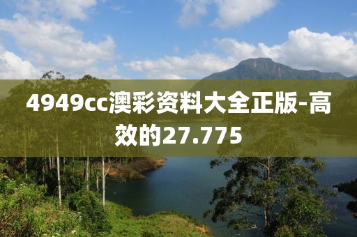 4949cc澳彩资料大全正版-高效的27.775