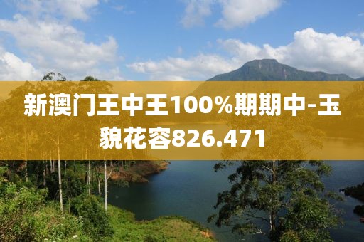 新澳门王中王100%期期中-玉貌花容826.471
