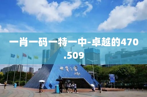 一肖一码一特一中-卓越的470.509