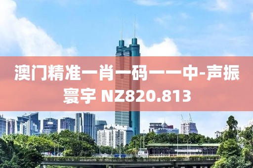澳门精准一肖一码一一中-声振寰宇 NZ820.813