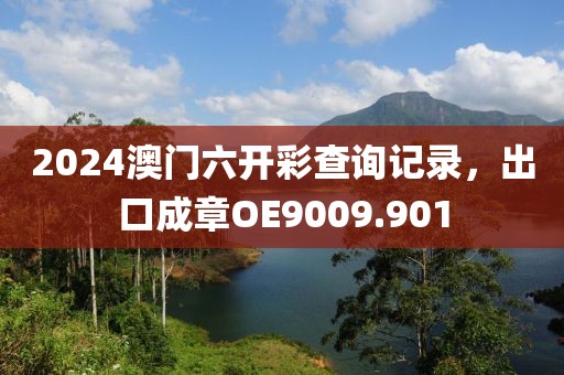 2024澳门六开彩查询记录，出口成章OE9009.901