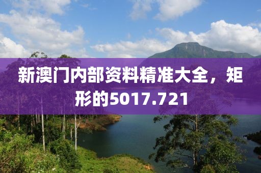 新澳门内部资料精准大全，矩形的5017.721