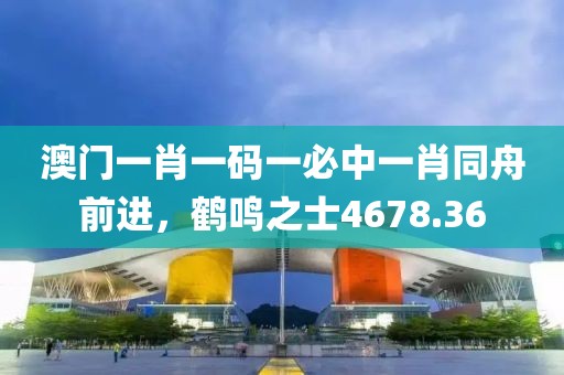 澳门一肖一码一必中一肖同舟前进，鹤鸣之士4678.36