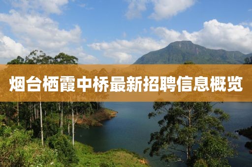 烟台栖霞中桥最新招聘信息概览
