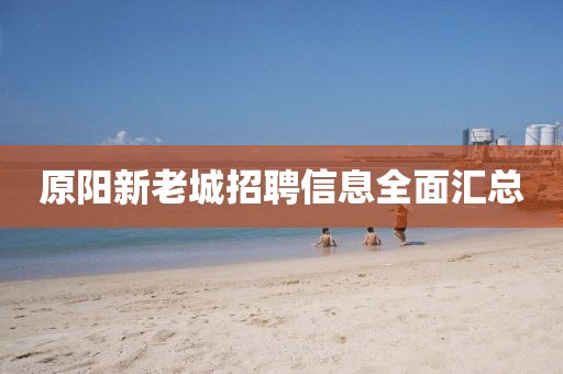 原阳新老城招聘信息全面汇总