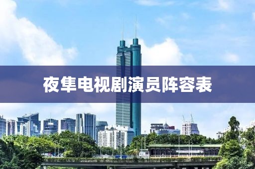 夜隼电视剧演员阵容表