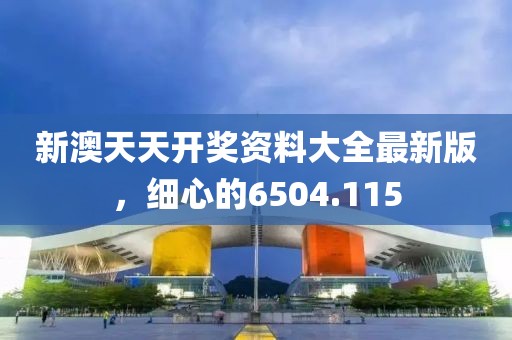 新澳天天开奖资料大全最新版，细心的6504.115