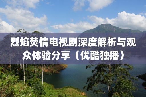 烈焰焚情电视剧深度解析与观众体验分享（优酷独播）