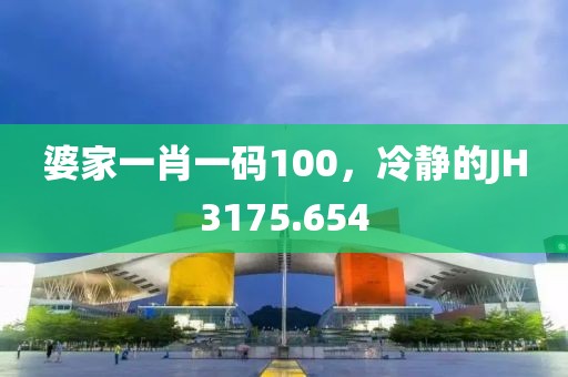 婆家一肖一码100，冷静的JH3175.654