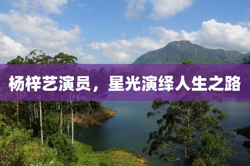 杨梓艺演员，星光演绎人生之路