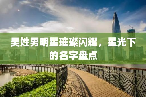 吴姓男明星璀璨闪耀，星光下的名字盘点