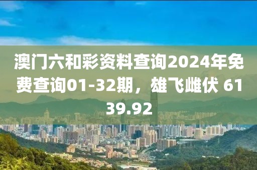 澳门六和彩资料查询2024年免费查询01-32期，雄飞雌伏 6139.92