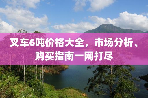 叉车6吨价格大全，市场分析、购买指南一网打尽
