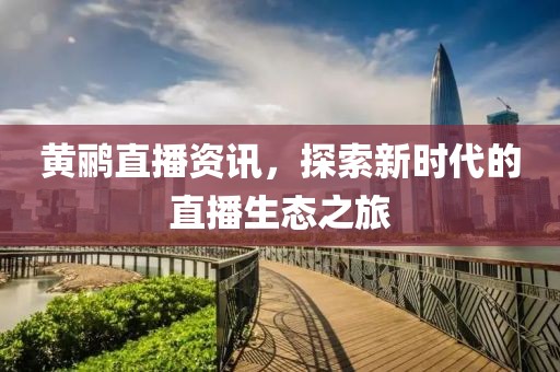黄鹂直播资讯，探索新时代的直播生态之旅
