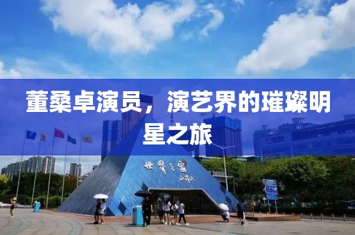 董桑卓演员，演艺界的璀璨明星之旅