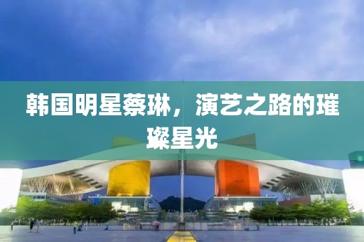 韩国明星蔡琳，演艺之路的璀璨星光