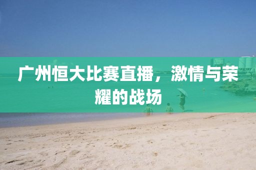 广州恒大比赛直播，激情与荣耀的战场