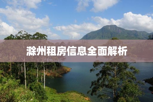 滁州租房信息全面解析