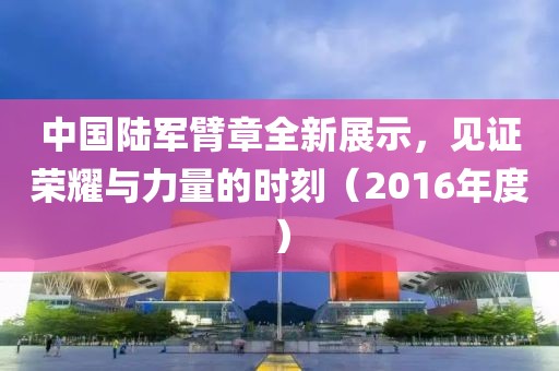 中国陆军臂章全新展示，见证荣耀与力量的时刻（2016年度）