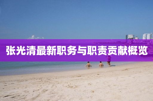 张光清最新职务与职责贡献概览
